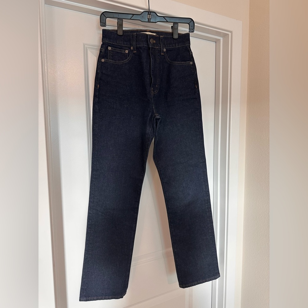 Madewell The 90’s Straight Leg Jeans in Classic Dark Indigo Wash (Size 25) - Picture 5 of 13